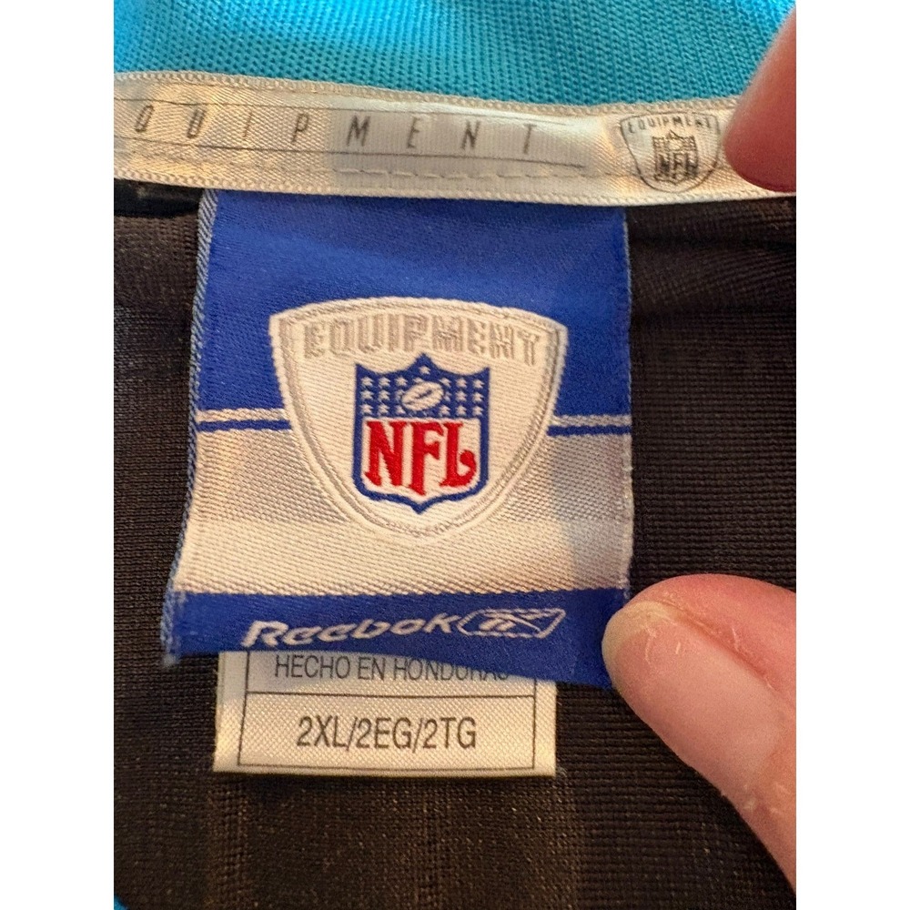 Reebok NFL Carolina Panthers Steve Smith 89 Jersey Mens XXL Black Mesh Football - Picture 5 of 13